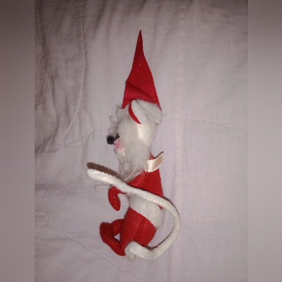 Vintage Annalee 1970 Santa Mouse Posable Doll 8" Tall Christmas - Picture 6 of 10